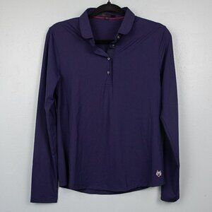 Greyson Scarlett long sleeve navy polo-M
